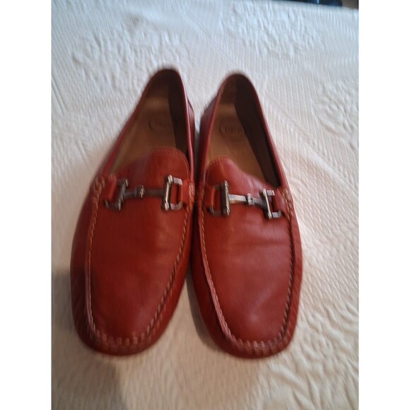 1901 Red Pebbled Leather  Loafer Men Shoe size 12 M main image 8